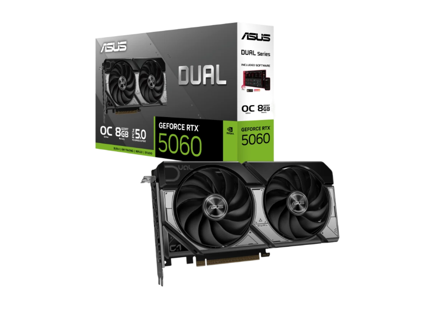 Slika proizvoda ASUS DUAL-RTX5060-O8G Dual OC GeForce RTX 5060 8GB GDDR7 DLSS4